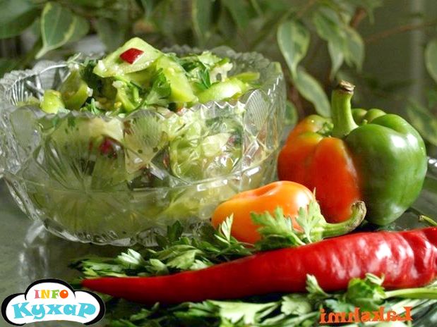 Гострий салат-закуска з Зелений помідорів