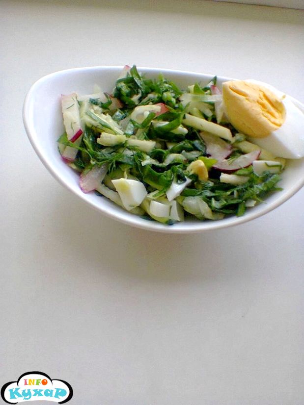 Салат асорті зі шпинатом