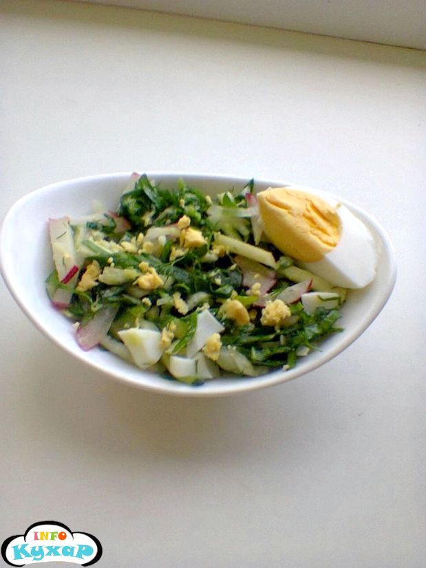 Салат асорті зі шпинатом