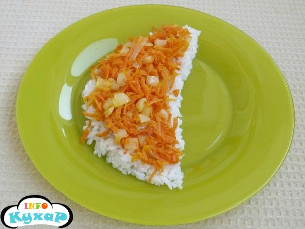 Салат з курки з рисом апельсинова долька