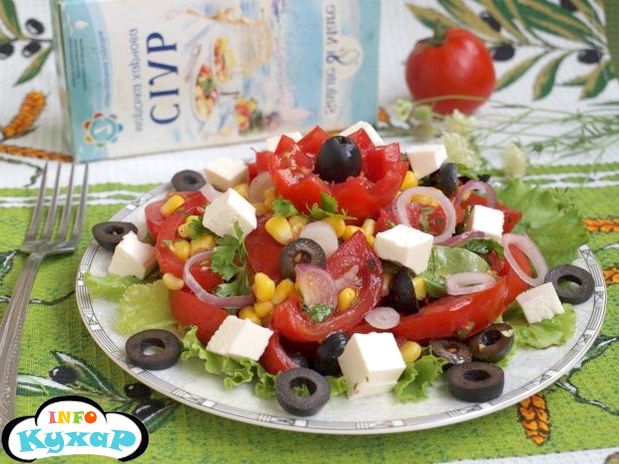 Критський салат з фетою