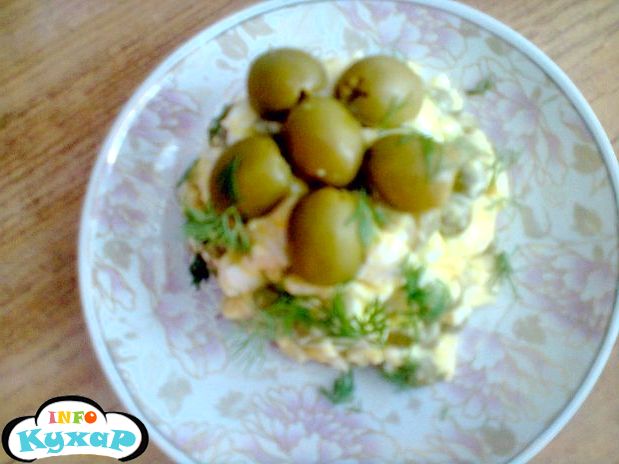 Салат з оливками та куркою