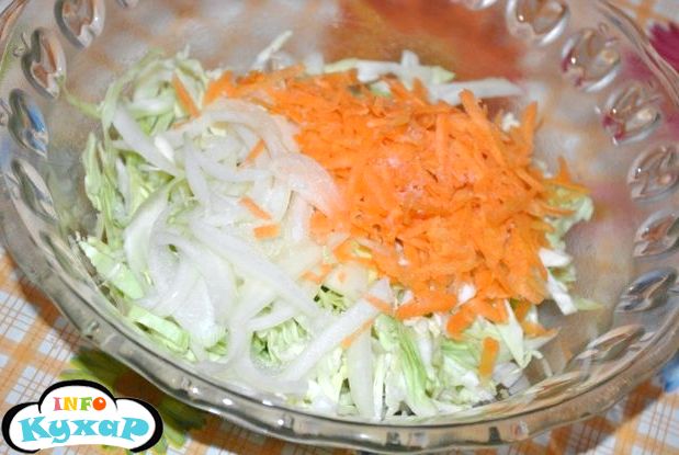 Салат з білокачанної капусти з морквою
