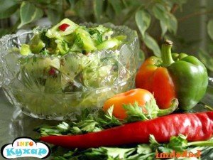 Гострий салат-закуска з Зелений помідорів