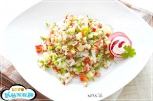 Салат з гречки з овочами